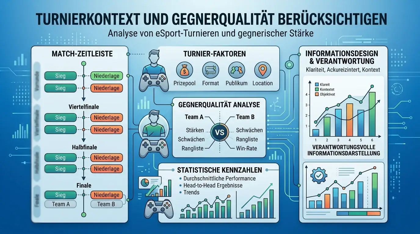 Turnierkontext und Gegnerqualität berücksichtigen